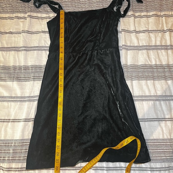 House of Harlow 1960 Velvet Tie Shoulder Mini Short Dress Dark Green Clubbing - Picture 6 of 14